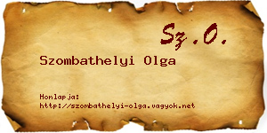 Szombathelyi Olga névjegykártya